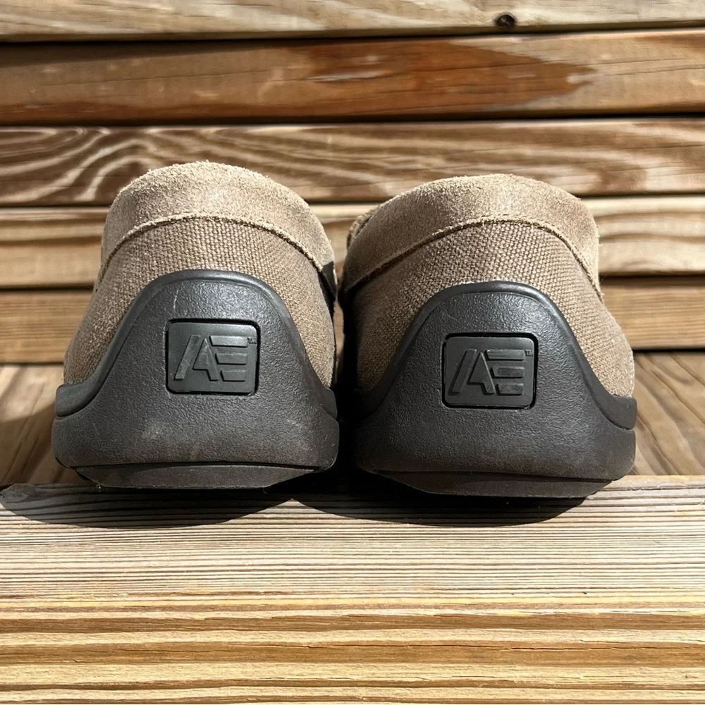 - American Eagle Sz 9.5 Tan Nubuck Leather Driving Moccasins! NEW!